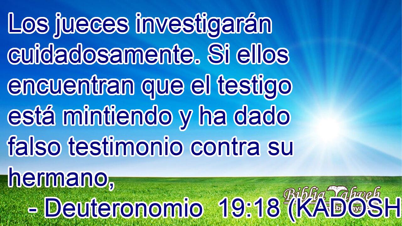  Los jueces investigarán cuidadosamente. Si ellos encuentran que el testigo está mintiendo y ha dado falso testimonio contra su hermano, 