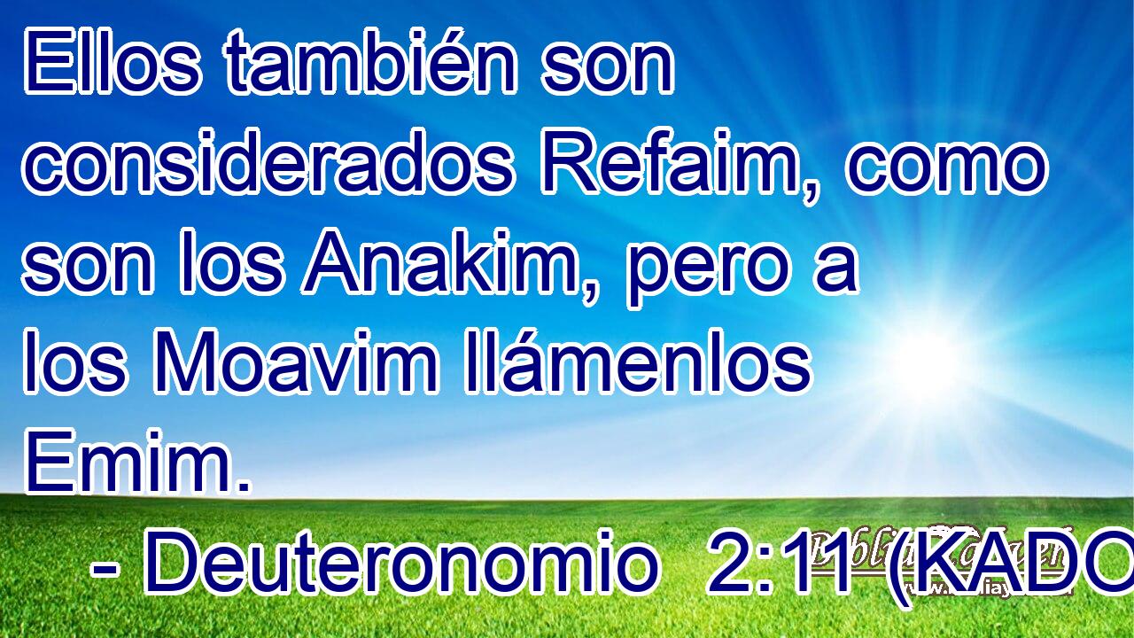  Ellos también son considerados Refaim, como son los Anakim, pero a los Moavim llámenlos Emim. 