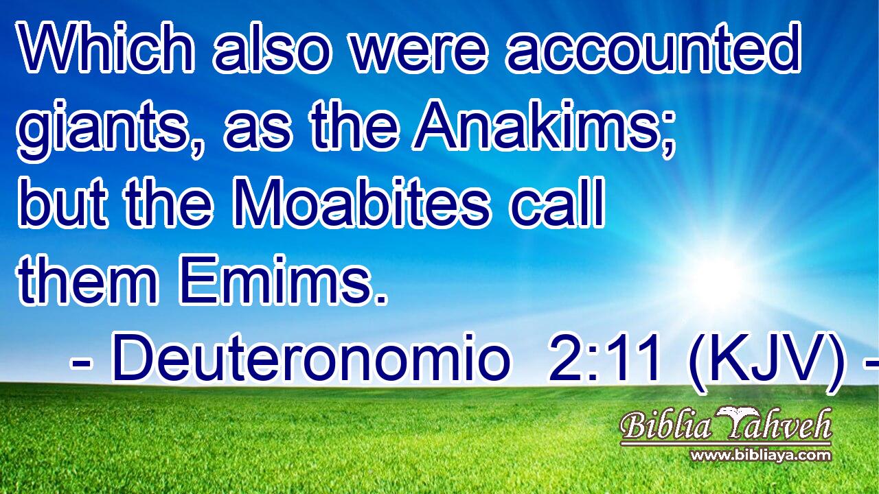 Which also were accounted giants, as the Anakims; but the Moabites call them Emims.