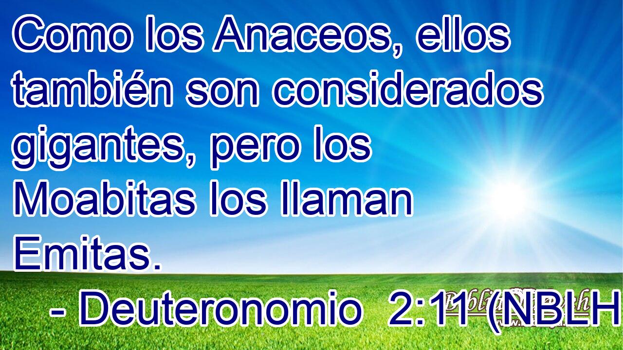  Como los Anaceos, ellos también son considerados gigantes, pero los Moabitas los llaman Emitas. 