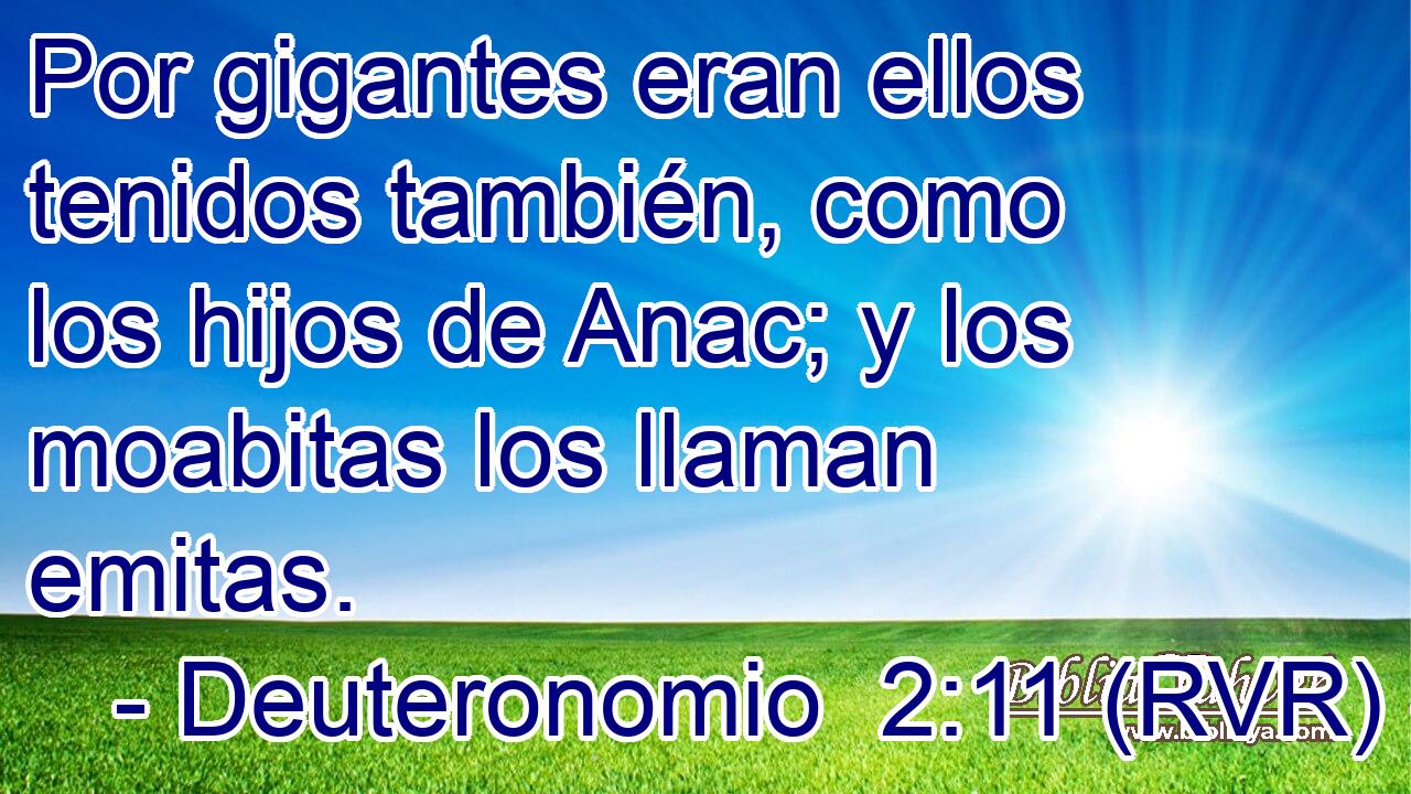 Por gigantes eran ellos tenidos también, como los hijos de Anac; y los moabitas los llaman emitas.