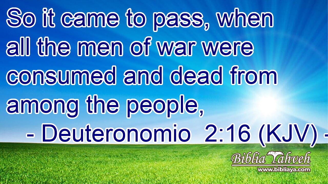 So it came to pass, when all the men of war were consumed and dead from among the people,