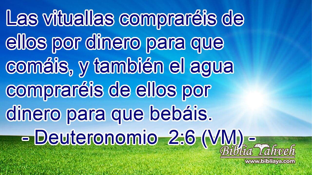  Las vituallas compraréis de ellos por dinero para que comáis, y también el agua compraréis de ellos por dinero para que bebáis. 