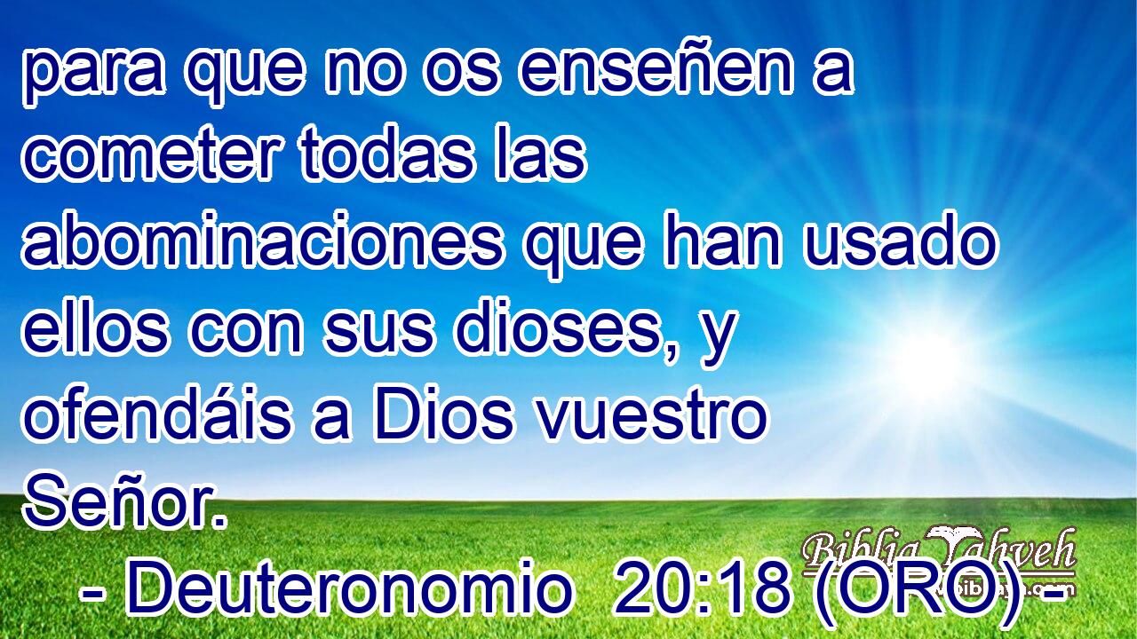  para que no os enseñen a cometer todas las abominaciones que han usado ellos con sus dioses, y ofendáis a Dios vuestro Señor. 