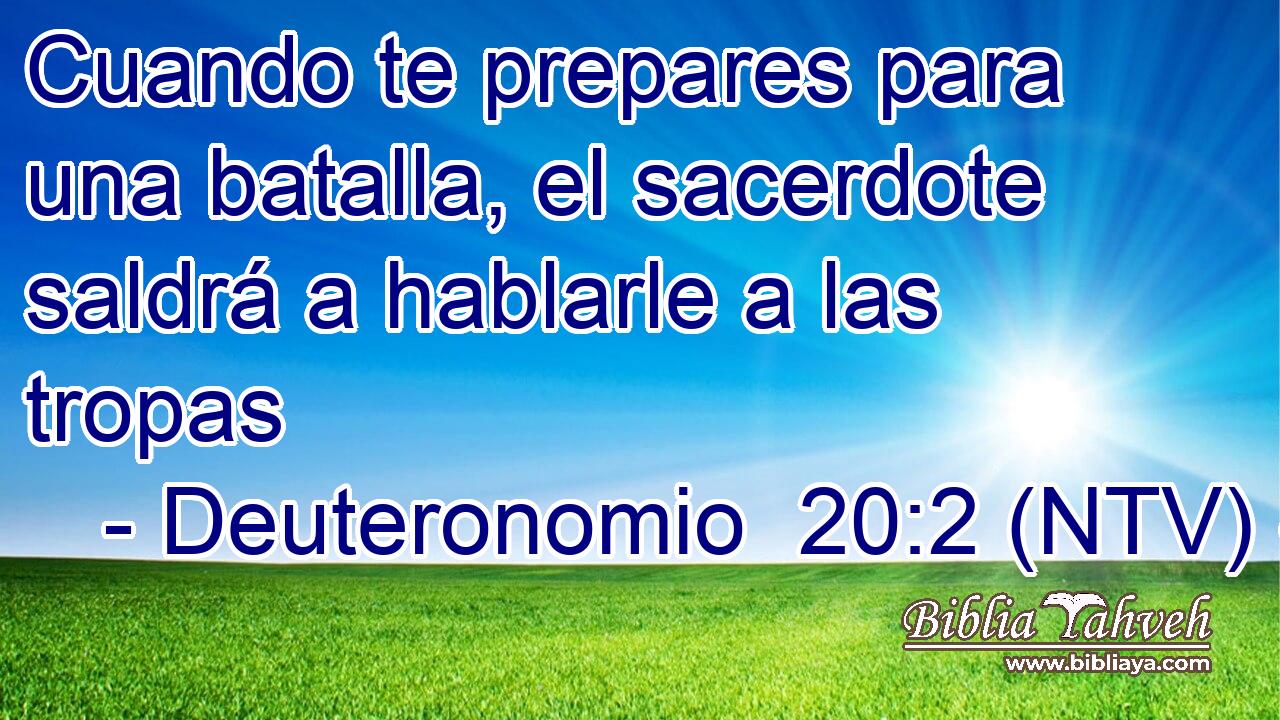 Cuando te prepares para una batalla, el sacerdote saldrá a hablarle a las tropas