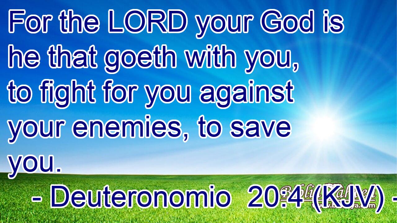 For the LORD your God is he that goeth with you, to fight for you against your enemies, to save you.