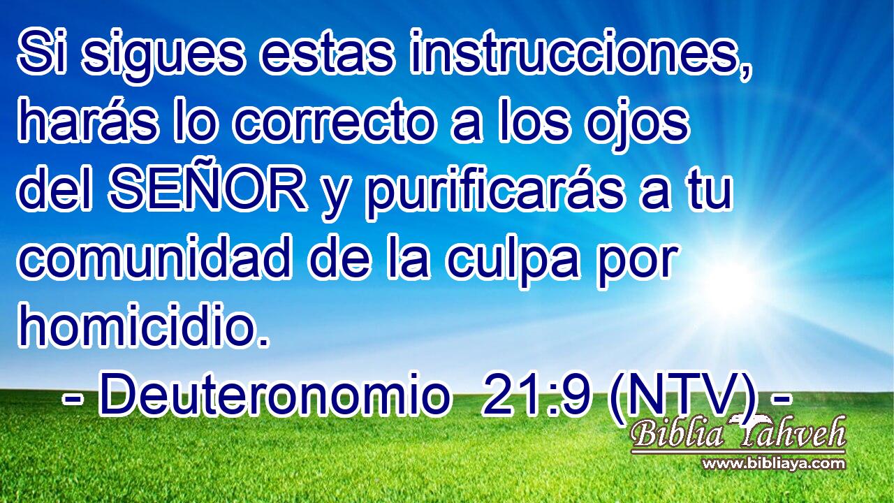 Si sigues estas instrucciones, harás lo correcto a los ojos del SEÑOR y purificarás a tu comunidad de la culpa por homicidio.