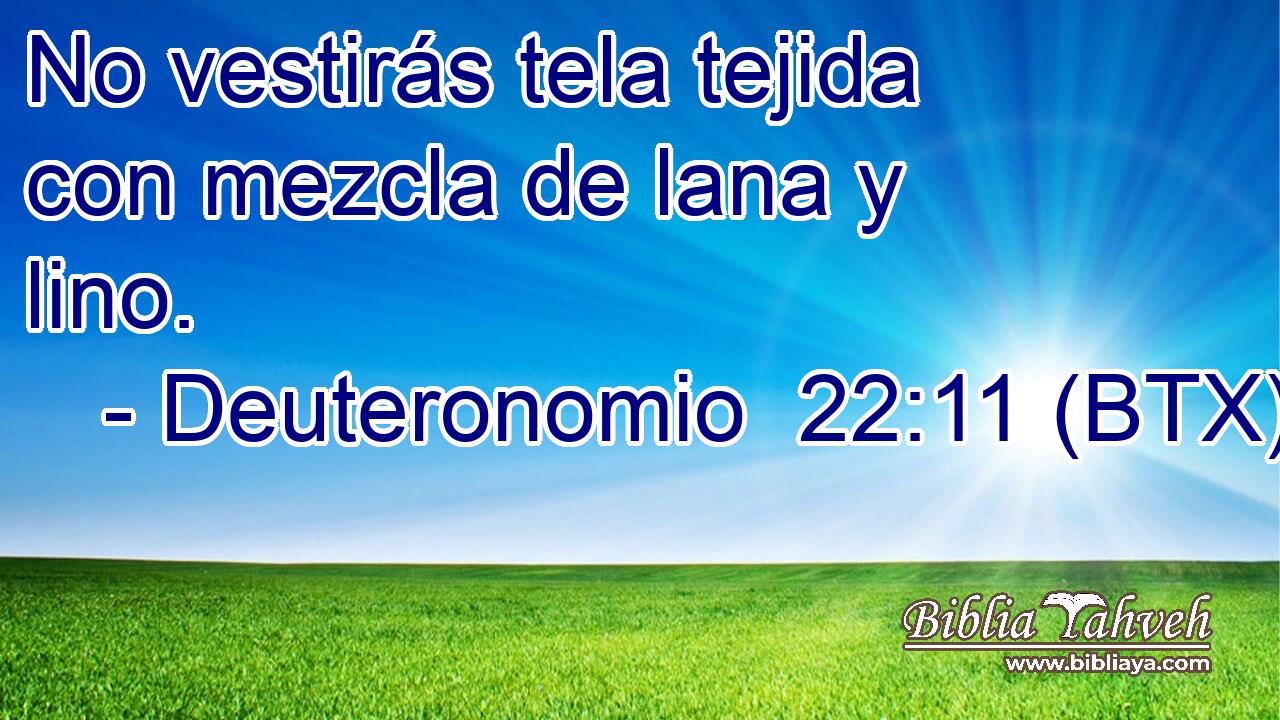 No vestirás tela tejida con mezcla de lana y lino.