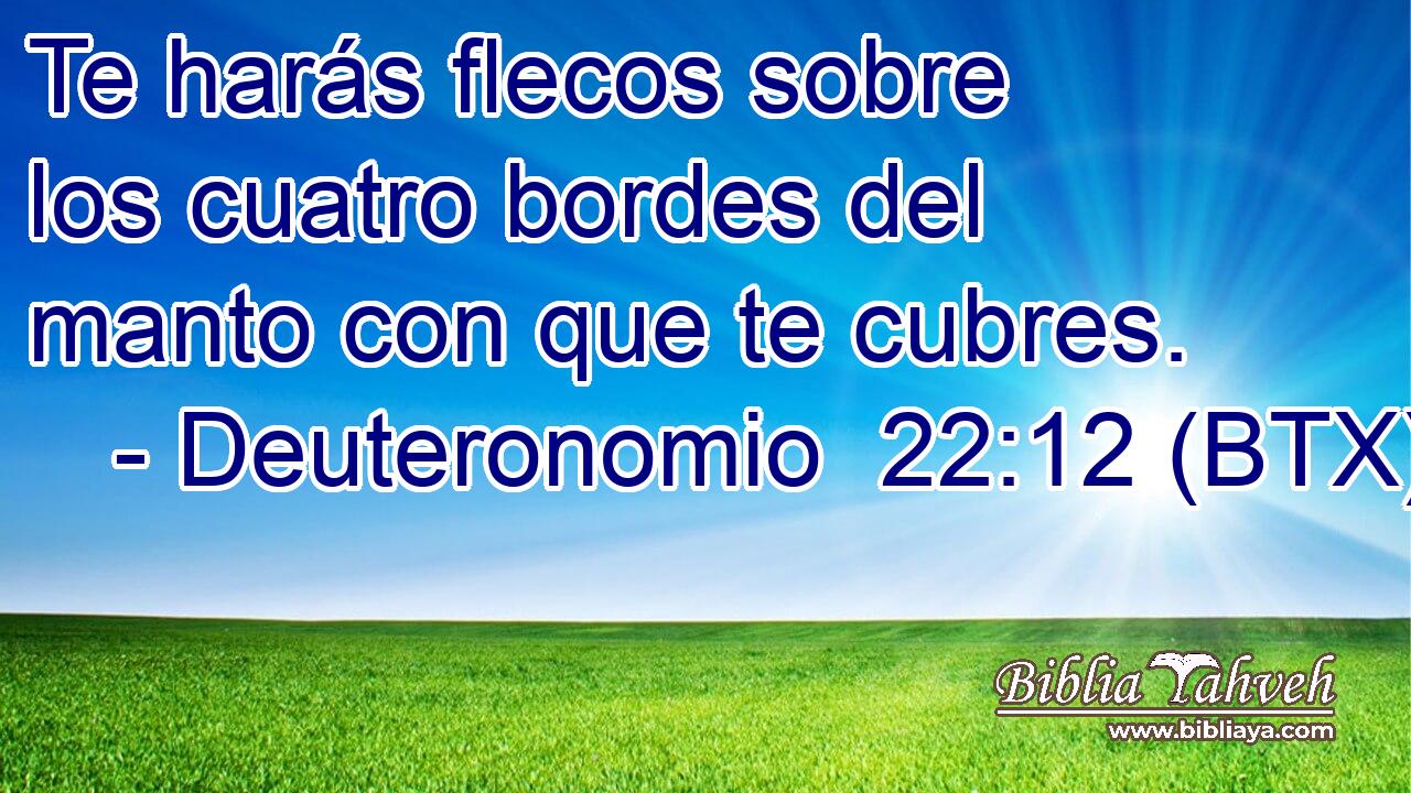 Te harás flecos sobre los cuatro bordes del manto con que te cubres.