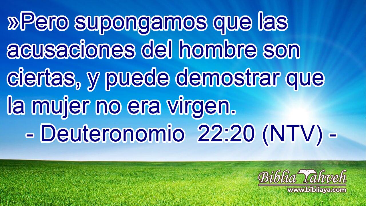 »Pero supongamos que las acusaciones del hombre son ciertas, y puede demostrar que la mujer no era virgen.