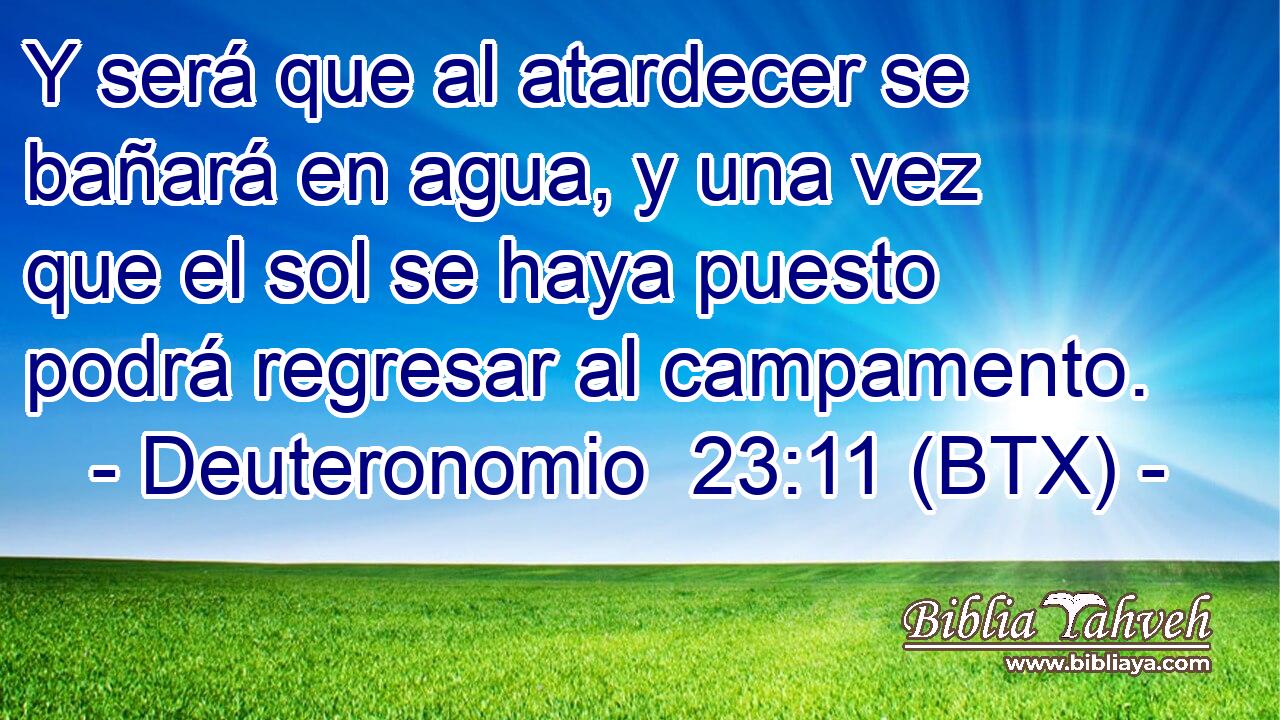 Y será que al atardecer se bañará en agua, y una vez que el sol se haya puesto podrá regresar al campamento.