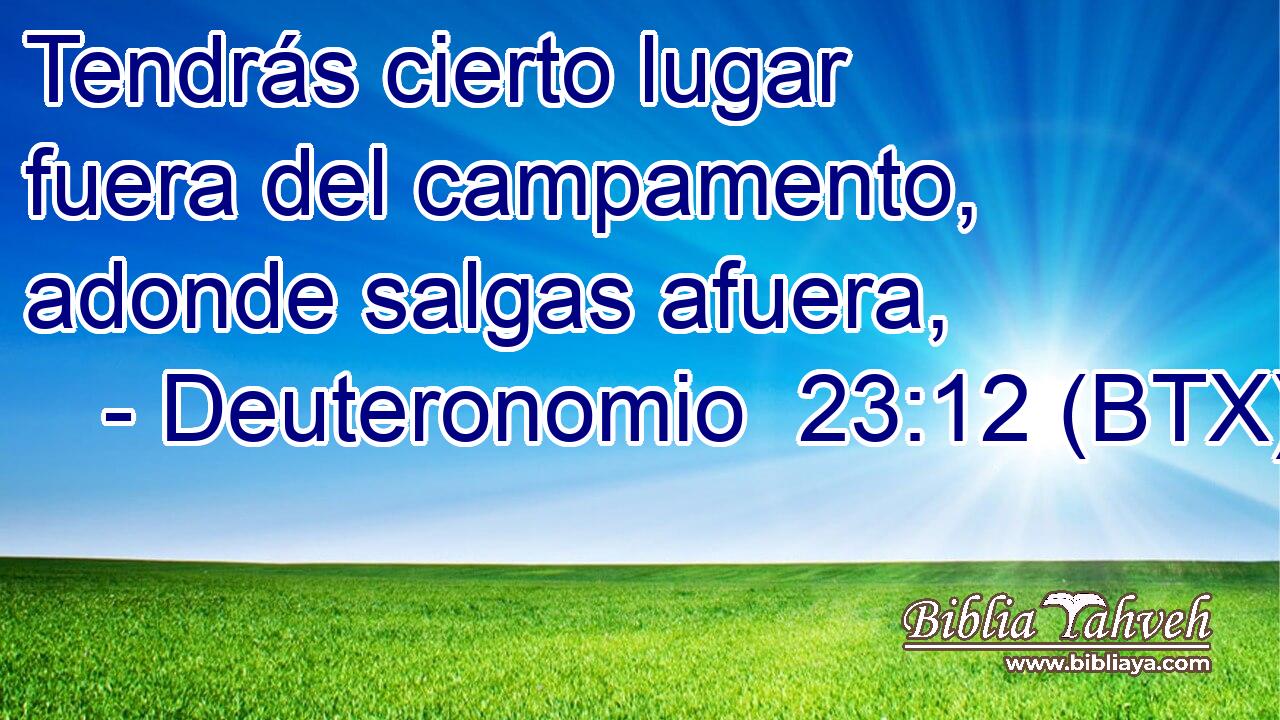 Tendrás cierto lugar fuera del campamento, adonde salgas afuera,