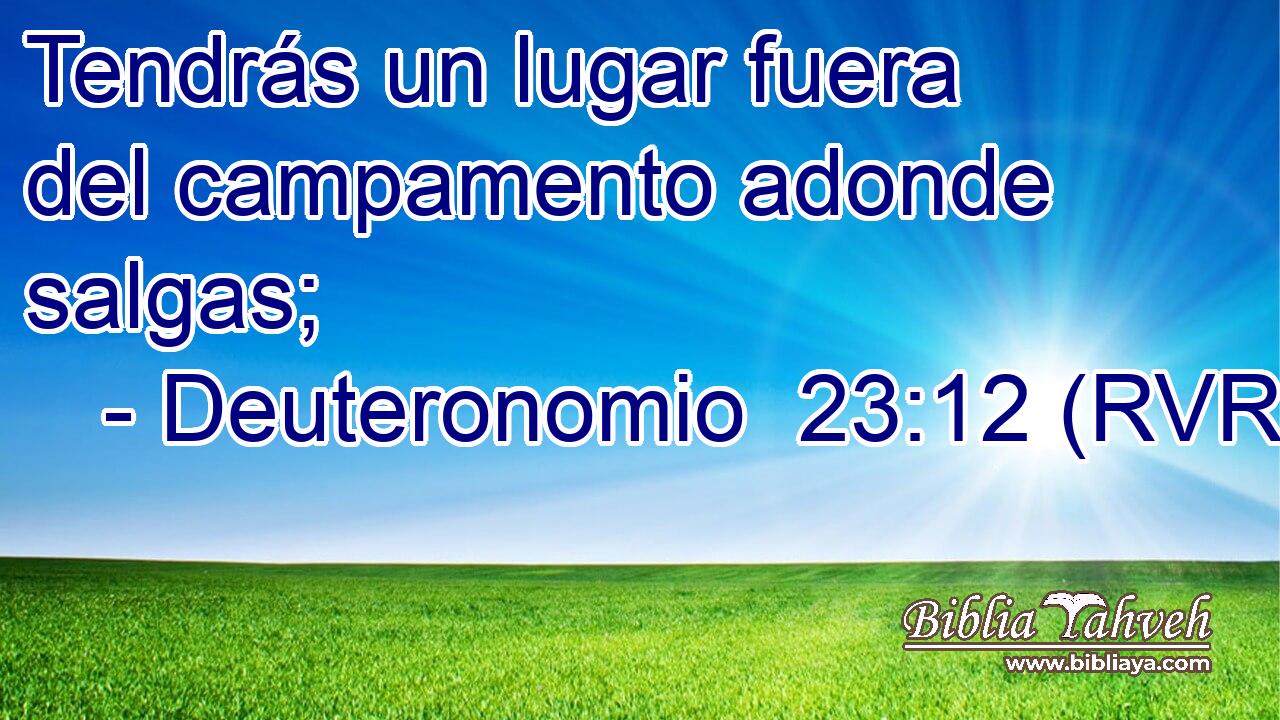 Tendrás un lugar fuera del campamento adonde salgas;