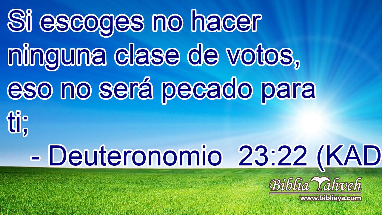  Si escoges no hacer ninguna clase de votos, eso no será pecado para ti; 