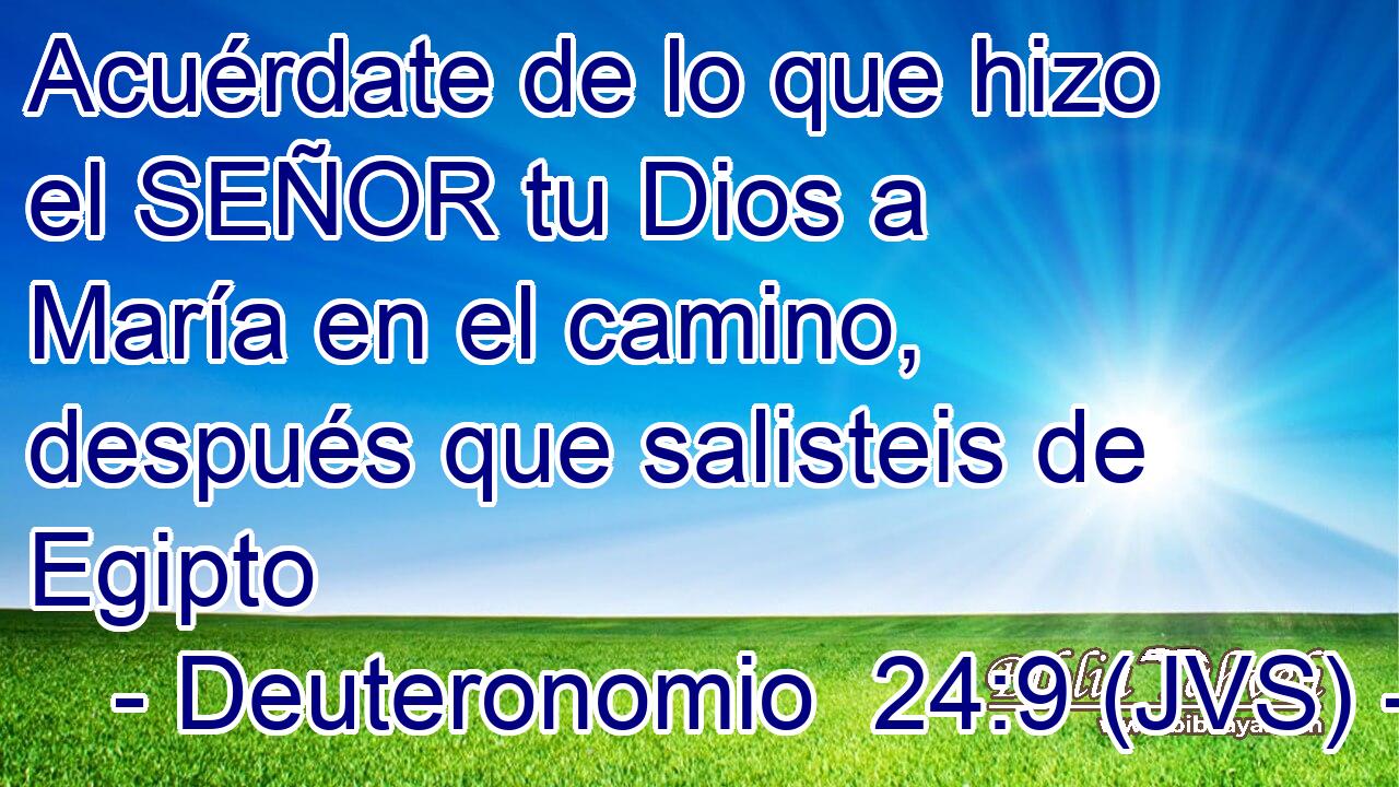 Acuérdate de lo que hizo el SEÑOR tu Dios a María en el camino, después que salisteis de Egipto