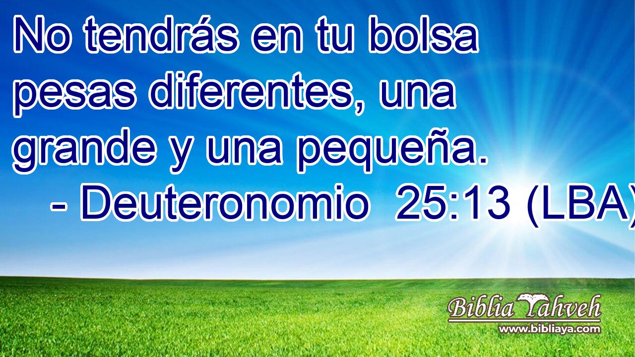 No tendrás en tu bolsa pesas diferentes, una grande y una pequeña.