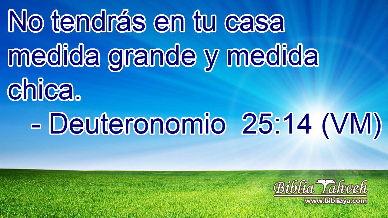  No tendrás en tu casa medida grande y medida chica. 