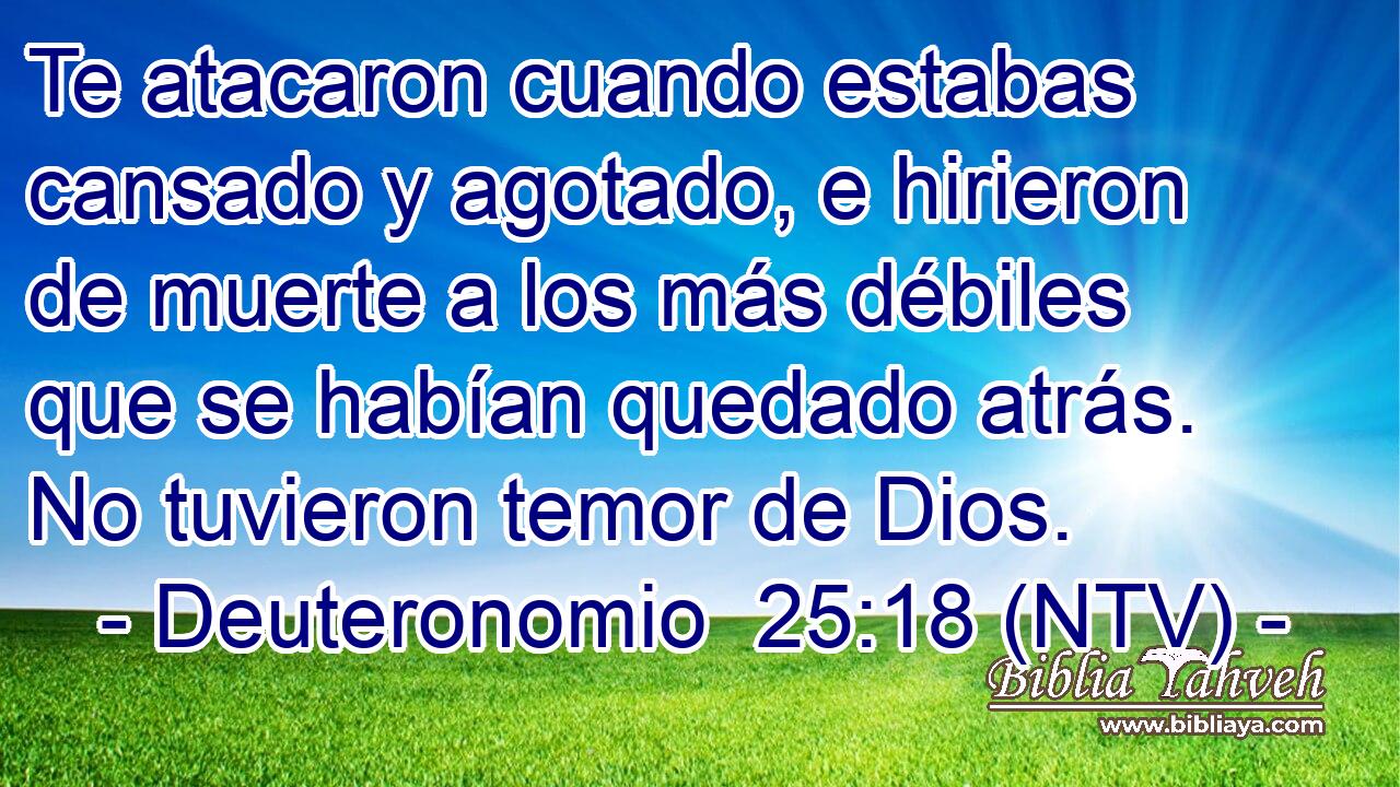 Te atacaron cuando estabas cansado y agotado, e hirieron de muerte a los más débiles que se habían quedado atrás. No tuvieron temor de Dios.