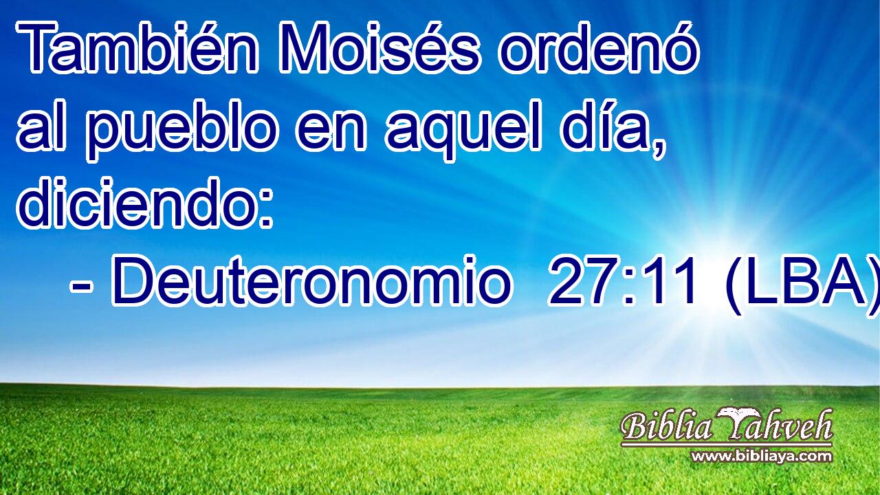 También Moisés ordenó al pueblo en aquel día, diciendo: