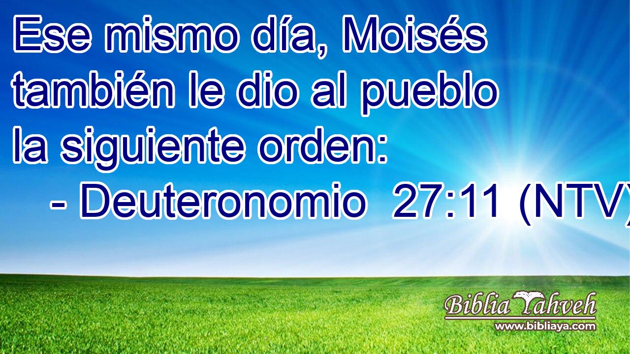 Ese mismo día, Moisés también le dio al pueblo la siguiente orden: