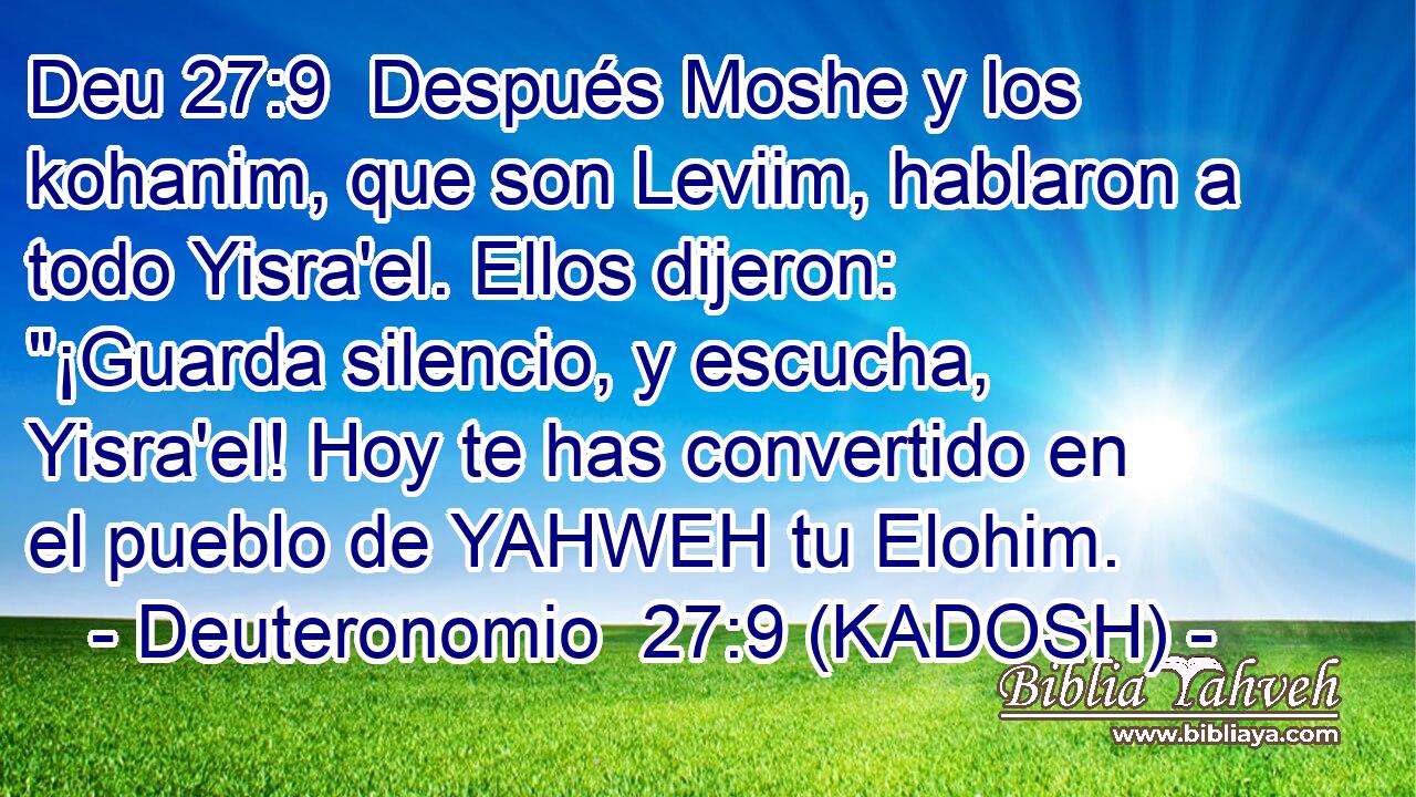  Después Moshe y los kohanim, que son Leviim, hablaron a todo Yisra'el. Ellos dijeron: 