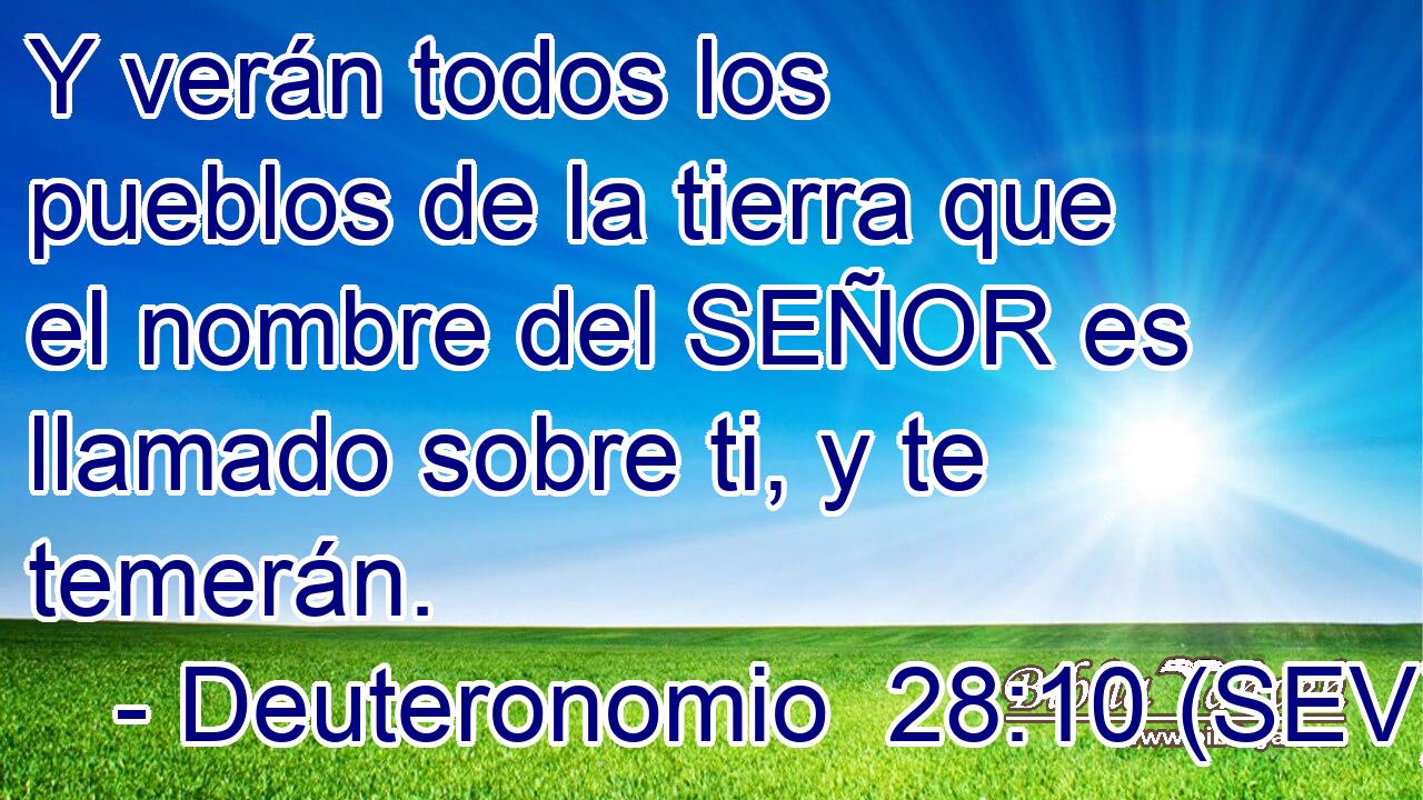 Y verán todos los pueblos de la tierra que el nombre del SEÑOR es llamado sobre ti, y te temerán.