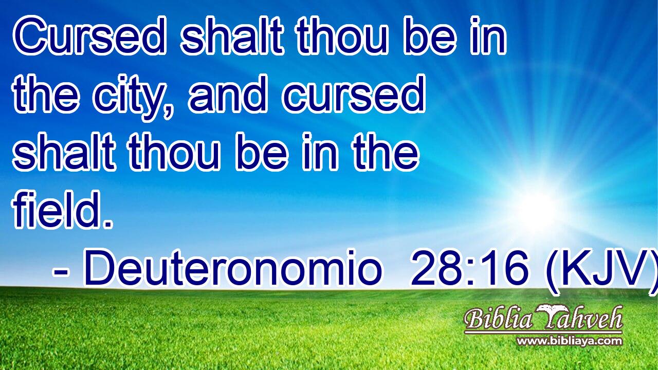 Cursed shalt thou be in the city, and cursed shalt thou be in the field.