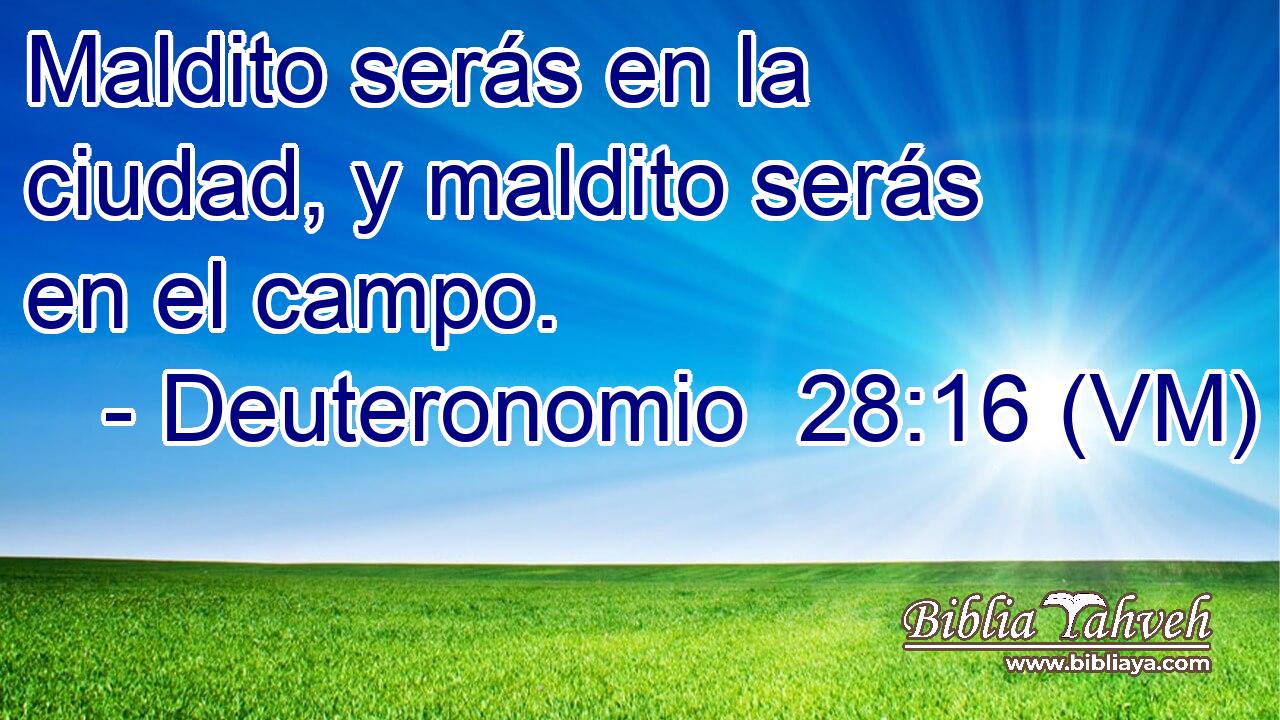  Maldito serás en la ciudad, y maldito serás en el campo. 