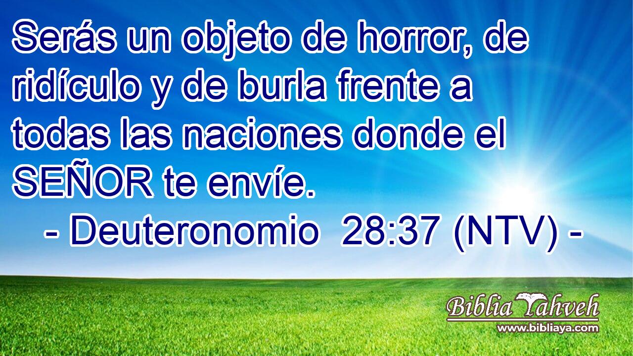 Serás un objeto de horror, de ridículo y de burla frente a todas las naciones donde el SEÑOR te envíe.