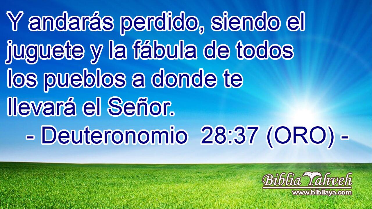  Y andarás perdido, siendo el juguete y la fábula de todos los pueblos a donde te llevará el Señor. 