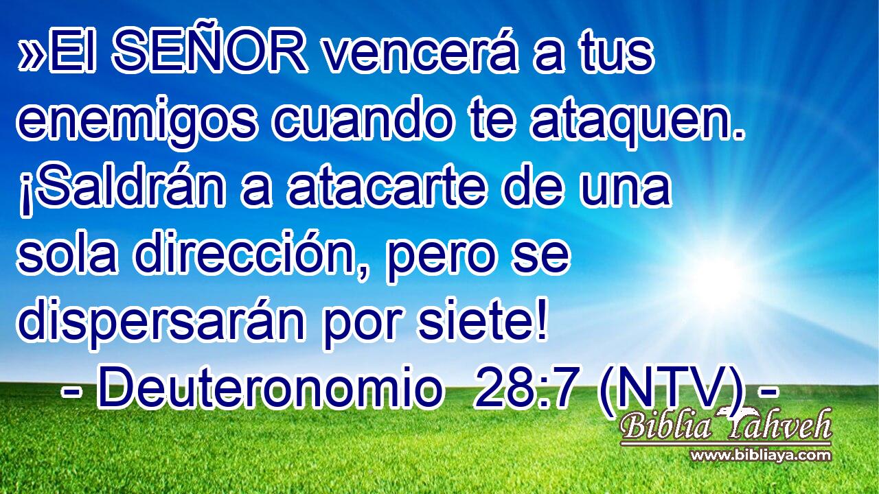 »El SEÑOR vencerá a tus enemigos cuando te ataquen. ¡Saldrán a atacarte de una sola dirección, pero se dispersarán por siete!