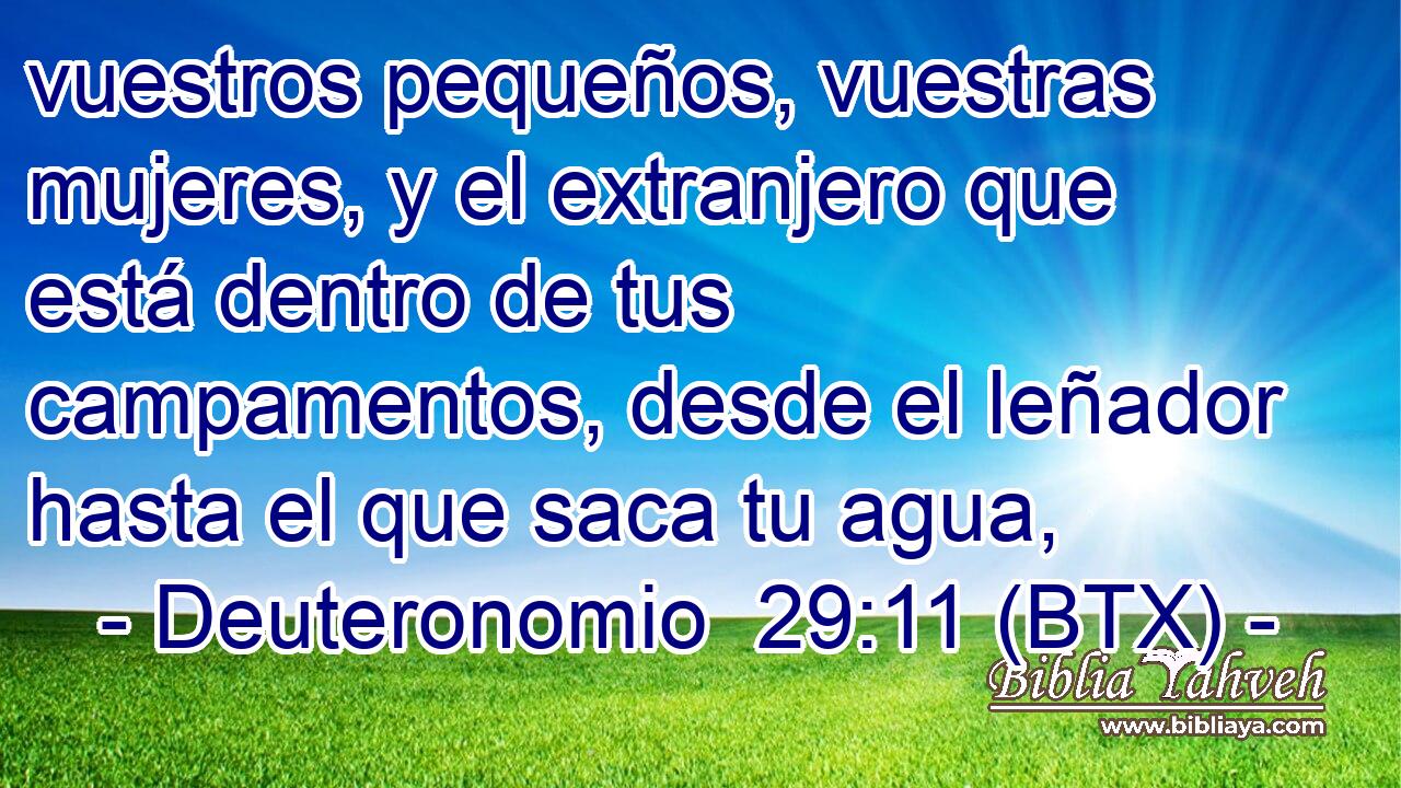 vuestros pequeños, vuestras mujeres, y el extranjero que está dentro de tus campamentos, desde el leñador hasta el que saca tu agua,
