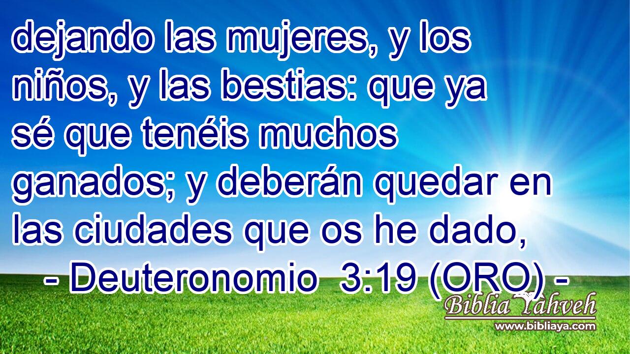  dejando las mujeres, y los niños, y las bestias: que ya sé que tenéis muchos ganados; y deberán quedar en las ciudades que os he dado, 