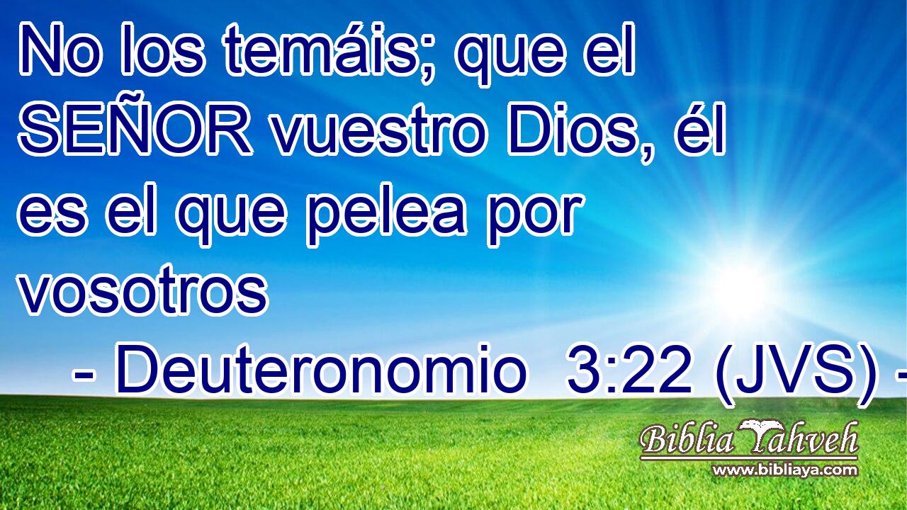 No los temáis; que el SEÑOR vuestro Dios, él es el que pelea por vosotros