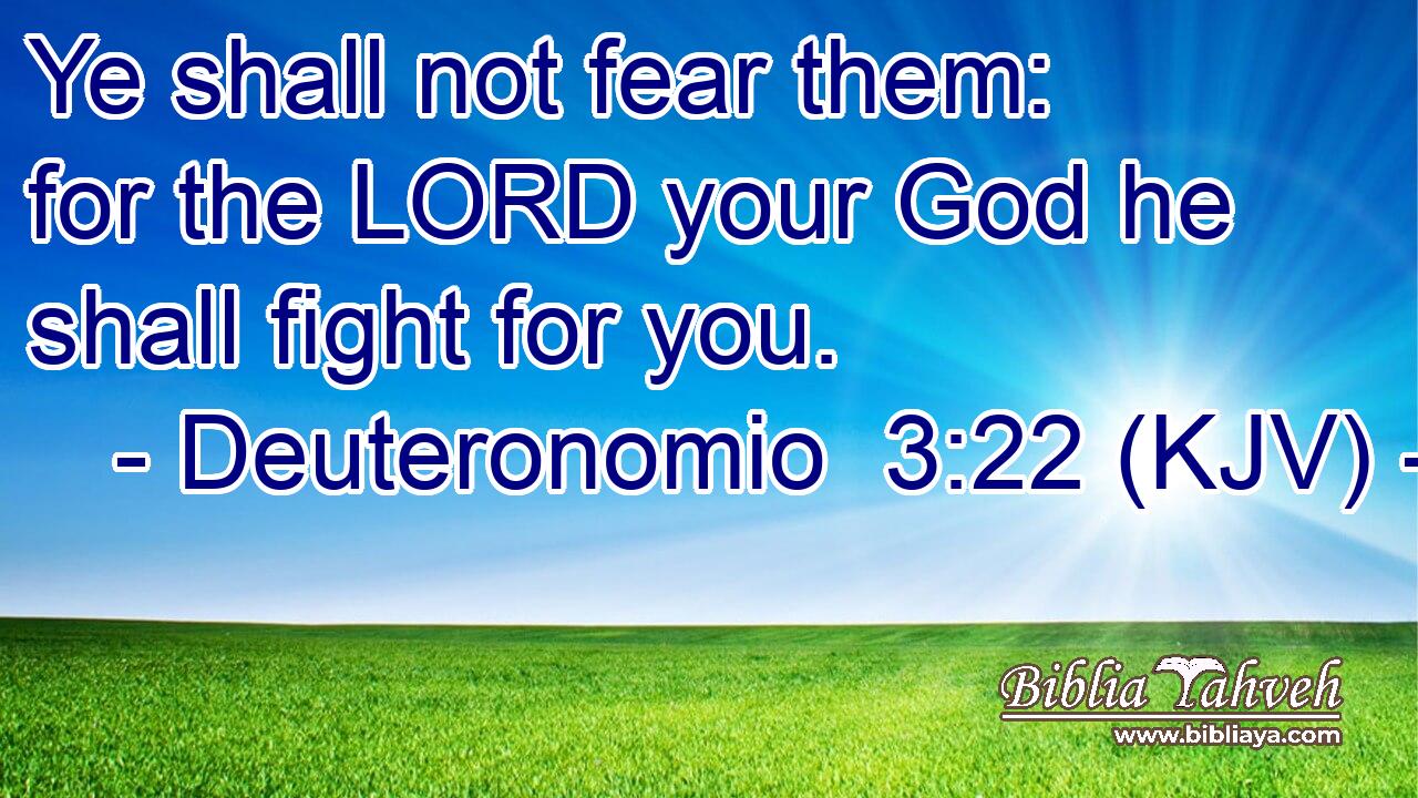 Ye shall not fear them: for the LORD your God he shall fight for you.