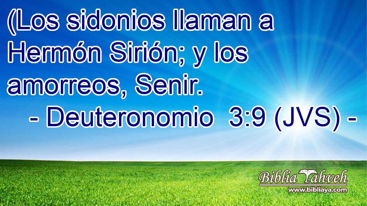 (Los sidonios llaman a Hermón Sirión; y los amorreos, Senir.