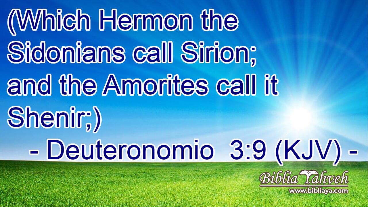 (Which Hermon the Sidonians call Sirion; and the Amorites call it Shenir;)