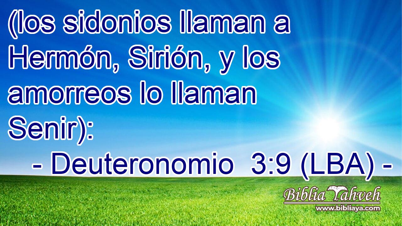 (los sidonios llaman a Hermón, Sirión, y los amorreos lo llaman Senir):