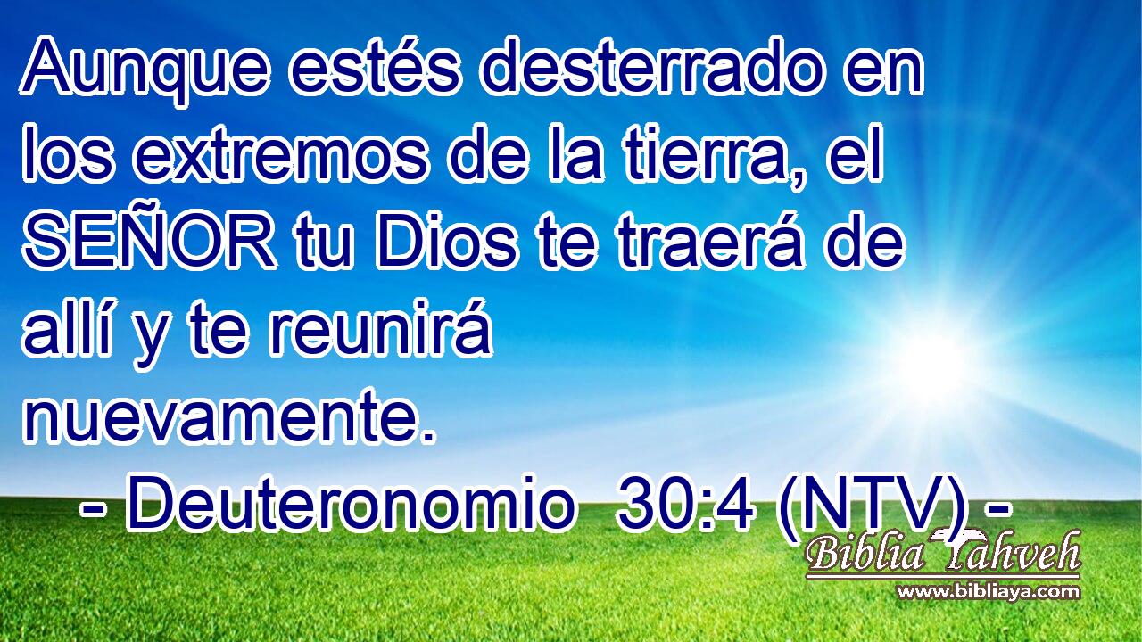 Aunque estés desterrado en los extremos de la tierra, el SEÑOR tu Dios te traerá de allí y te reunirá nuevamente.