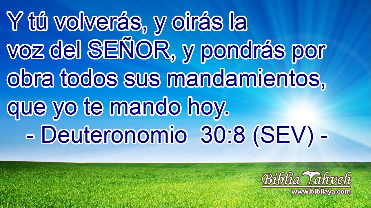 Y tú volverás, y oirás la voz del SEÑOR, y pondrás por obra todos sus mandamientos, que yo te mando hoy.