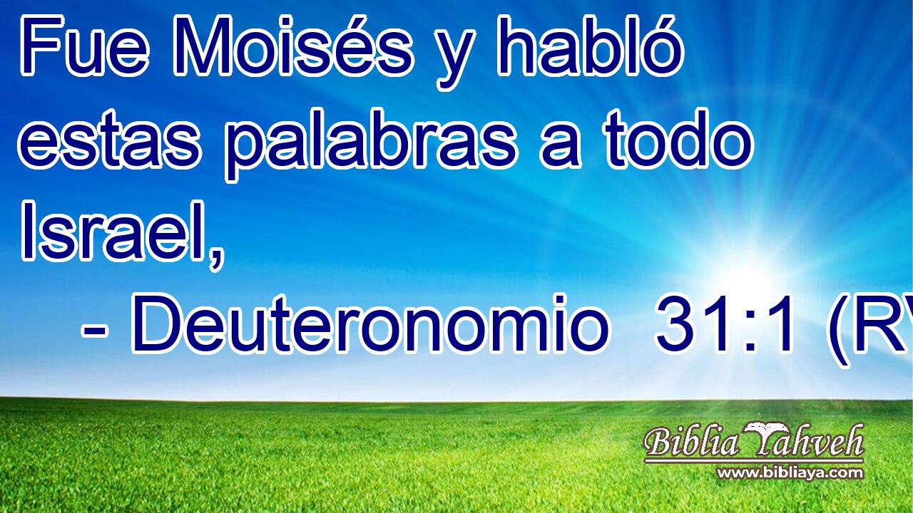 Fue Moisés y habló estas palabras a todo Israel,