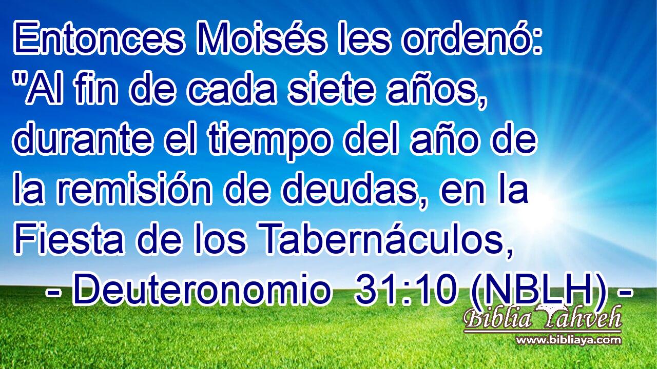  Entonces Moisés les ordenó: 