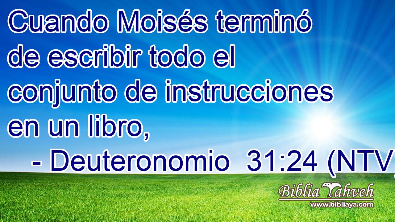 Cuando Moisés terminó de escribir todo el conjunto de instrucciones en un libro,