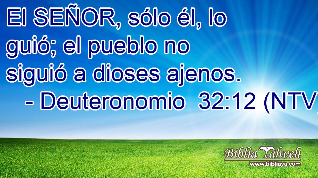 El SEÑOR, sólo él, lo guió; el pueblo no siguió a dioses ajenos.