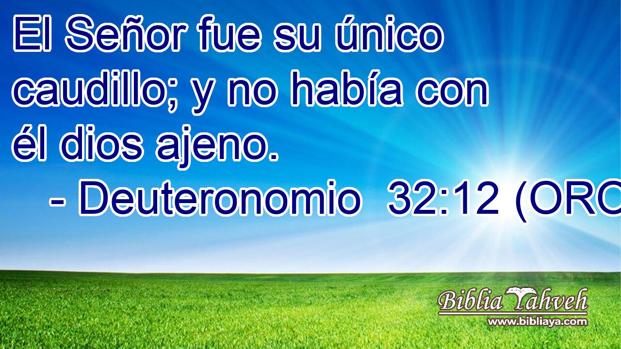  El Señor fue su único caudillo; y no había con él dios ajeno. 