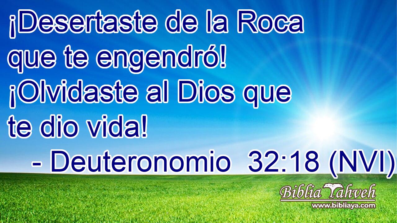  ¡Desertaste de la Roca que te engendró! ¡Olvidaste al Dios que te dio vida! 