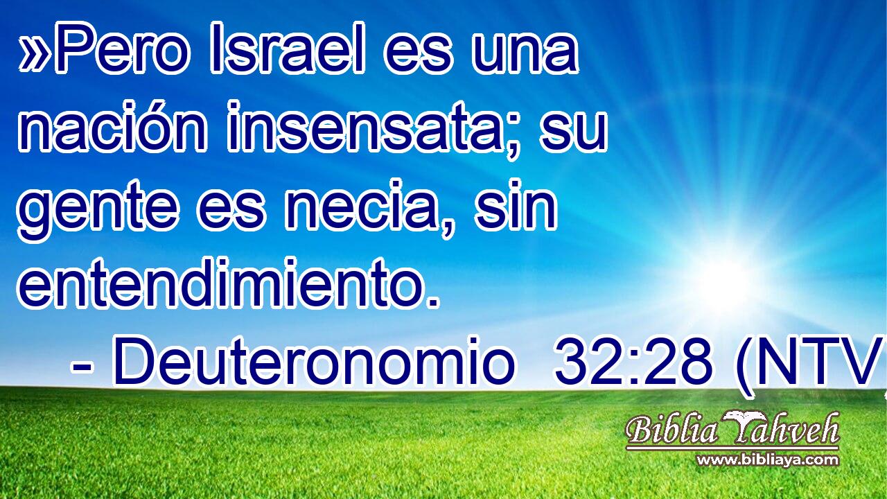 »Pero Israel es una nación insensata; su gente es necia, sin entendimiento.