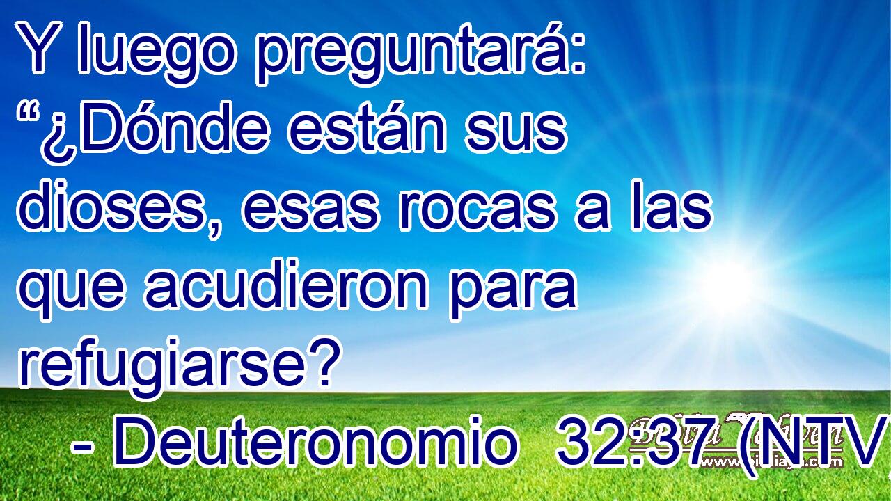 Y luego preguntará: “¿Dónde están sus dioses, esas rocas a las que acudieron para refugiarse?