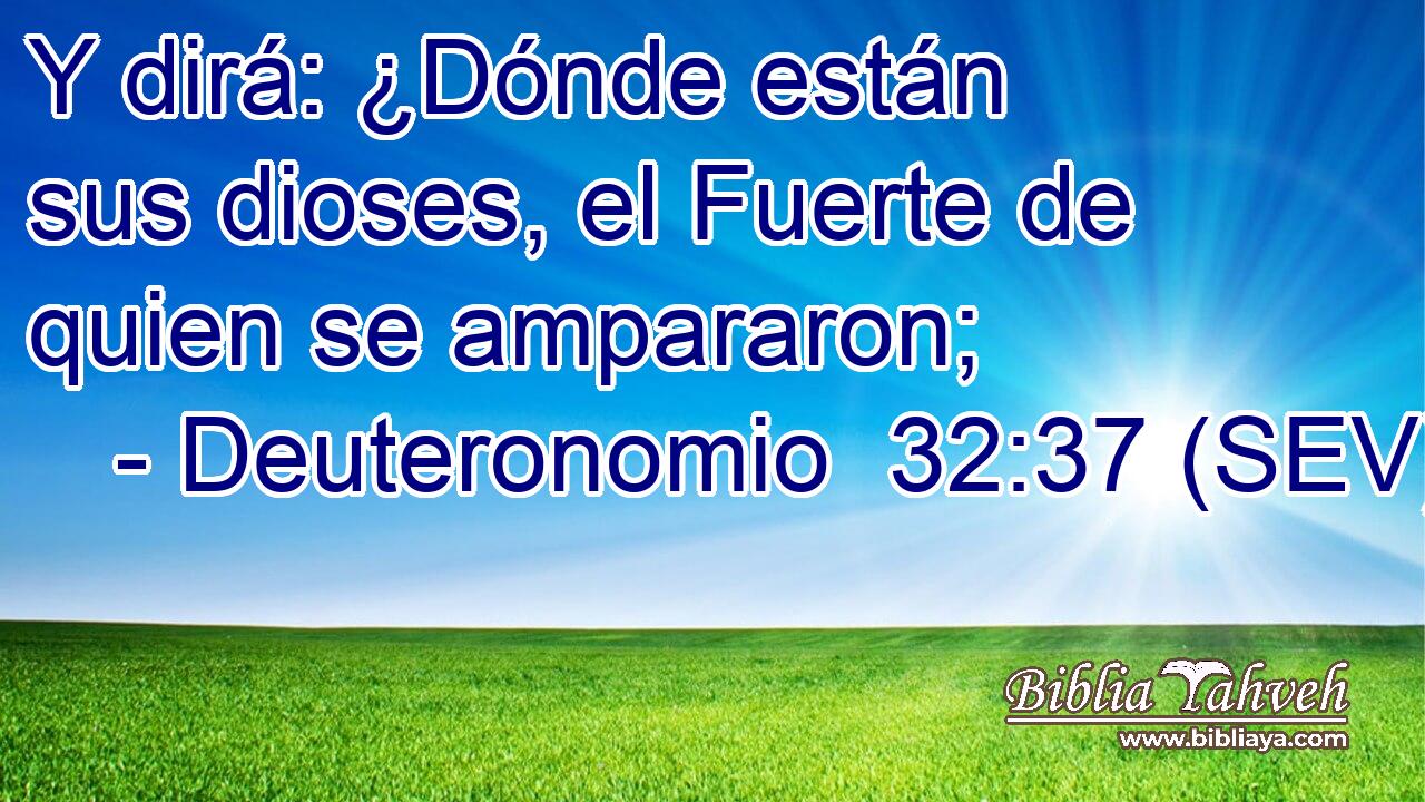 Y dirá: ¿Dónde están sus dioses, el Fuerte de quien se ampararon;