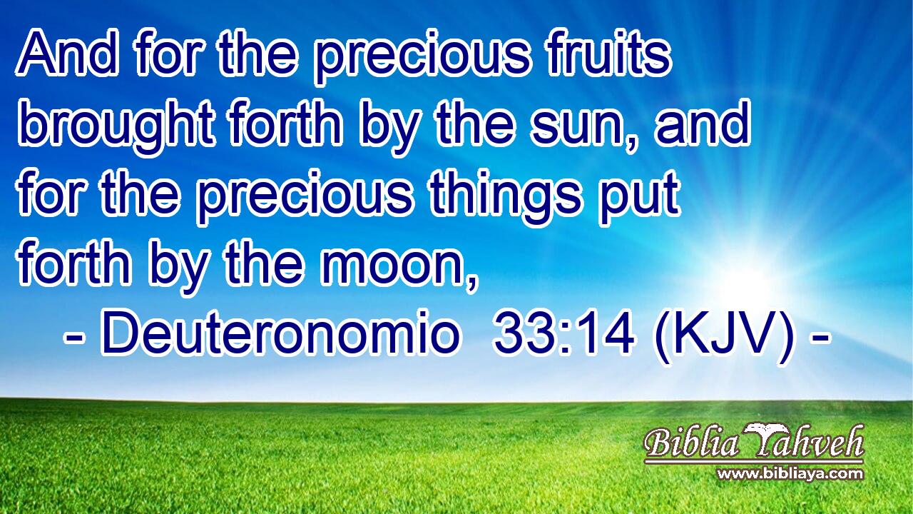And for the precious fruits brought forth by the sun, and for the precious things put forth by the moon,